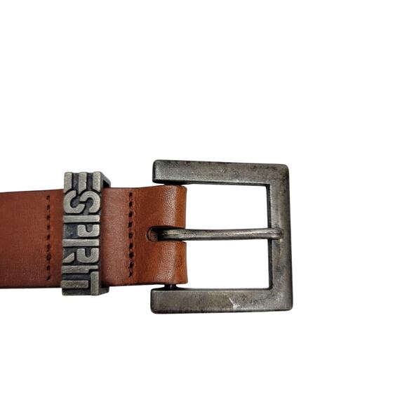 Vintage Esprit Brown Leather Belt Womens 70 S Square Buckle 90s Grunge Aesthetic main image 10